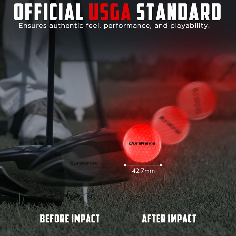 DURARANGE Glow in The Dark Golf Balls - Ultra Bright LED Golf Balls for Night Golf - Novelty Night Golf Gift for Men and Women | Backyard Practice Putting Green - Image 3